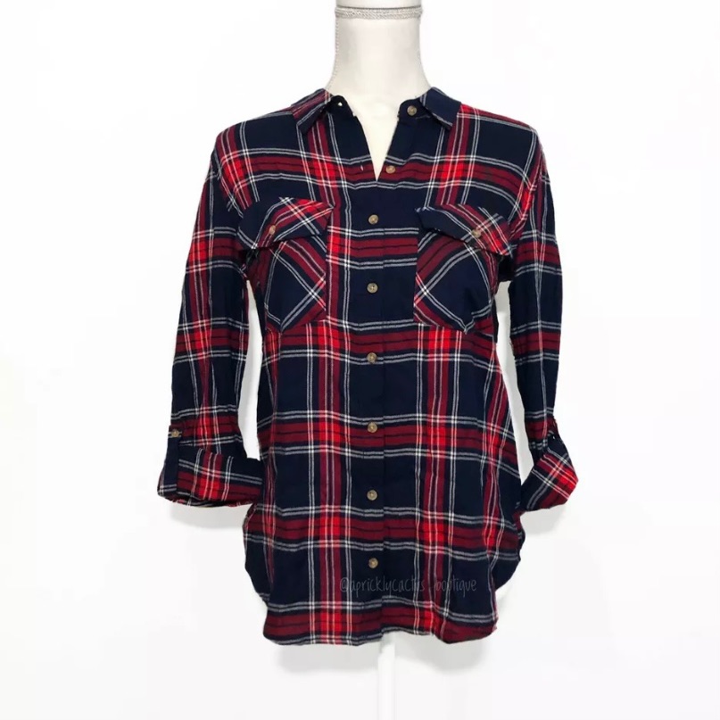 Ambiance Flannel Plaid Shirt,Beautiful Plaid.